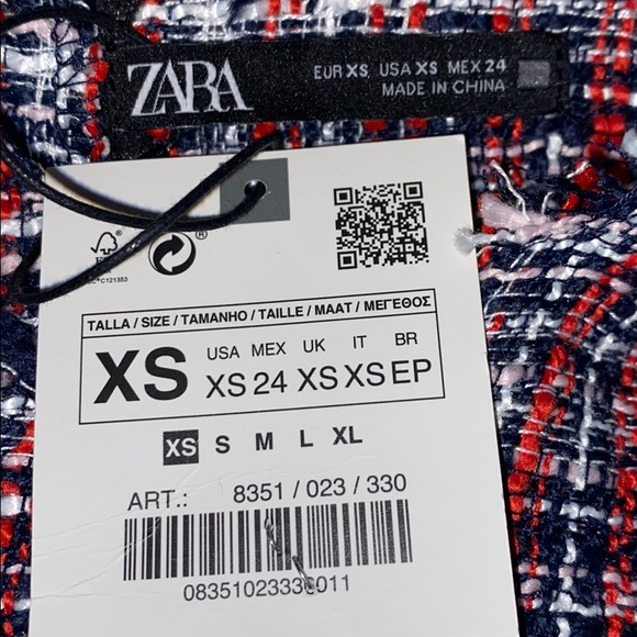 Zara Bloggers favorite organza and tweed top XS - Picture 8 of 13